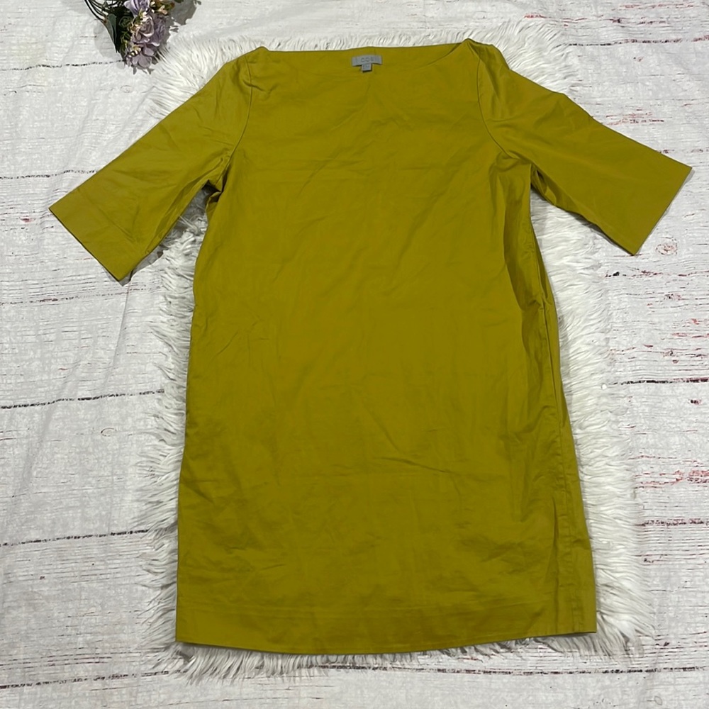 COS Citron Quarter Sleeve Cotton Shift Dress